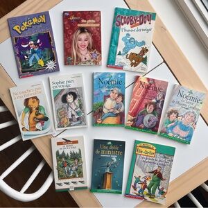 Livres français jeunesse - Noémie, Scooby Doo, Pokémon, Hannah- French Books